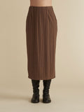 CUT LOOSE -  Frayed Stripe Long Skirt - 6519110