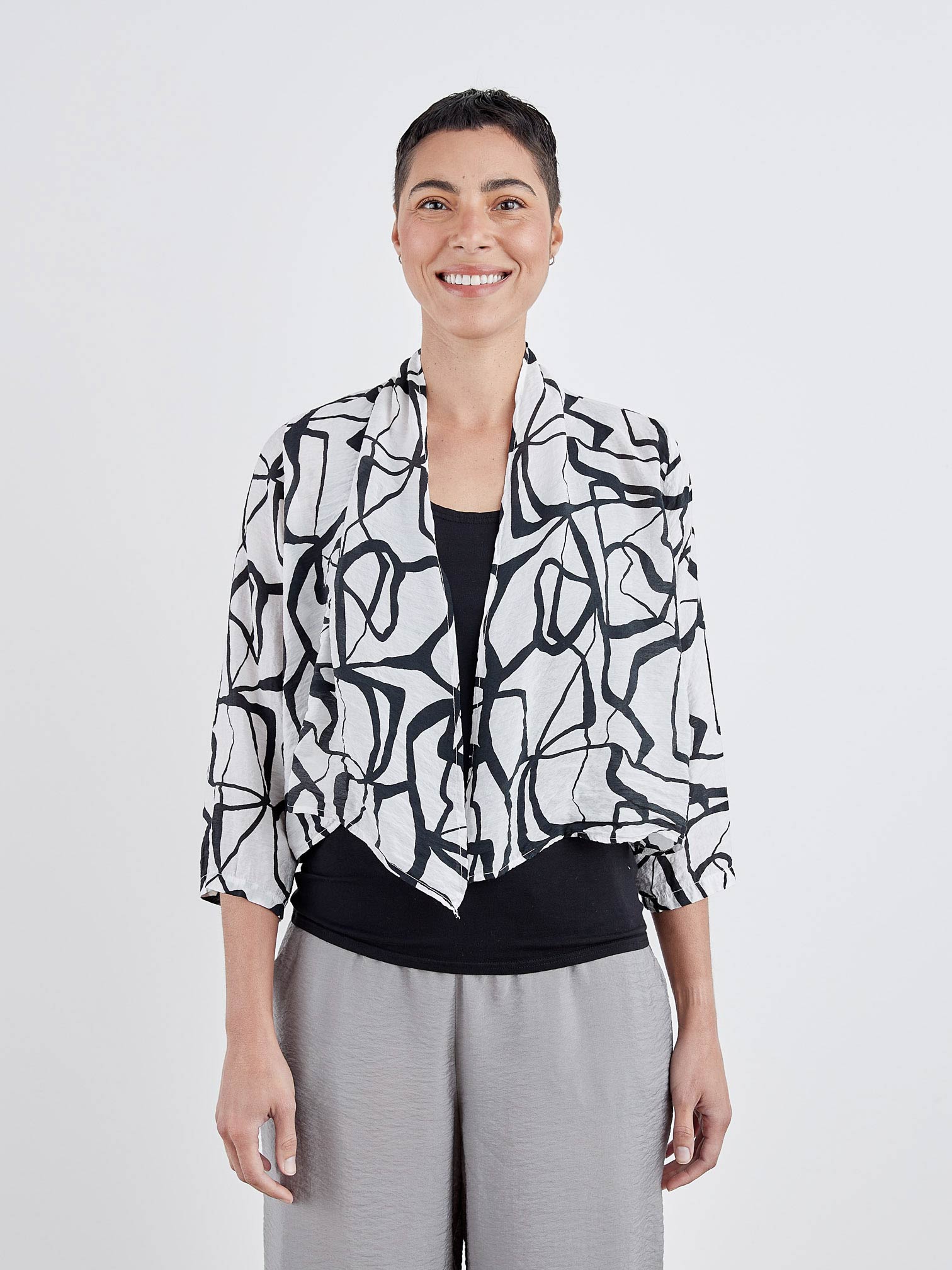 CUT LOOSE - Mod Marble Cropped Cardigan - 6567388
