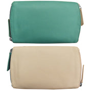 ili New York - TWO TONED DOUBLE ZIP EYEGLASS CASE - 6571 - Turquoise/Bone