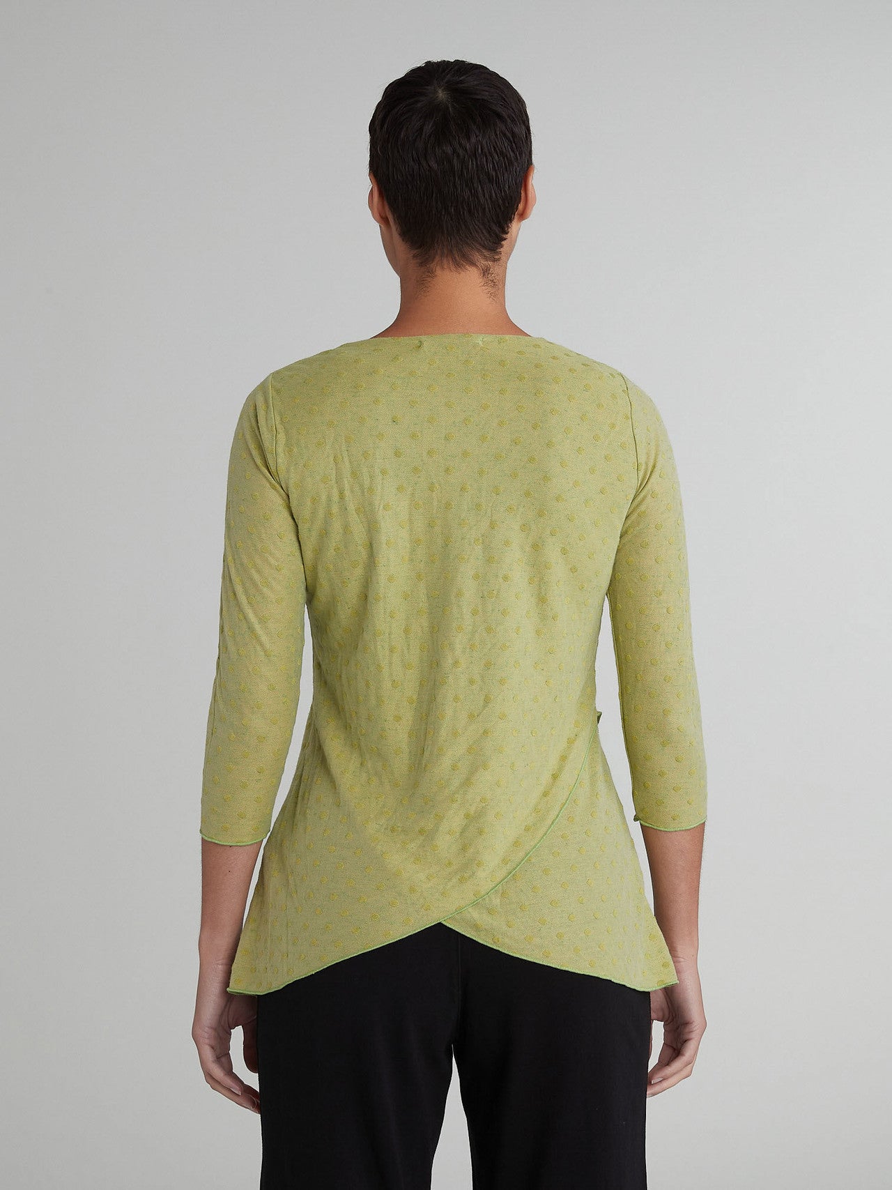 CUT LOOSE - Mesh Dot Double Layer V-Neck Tee - 6586823