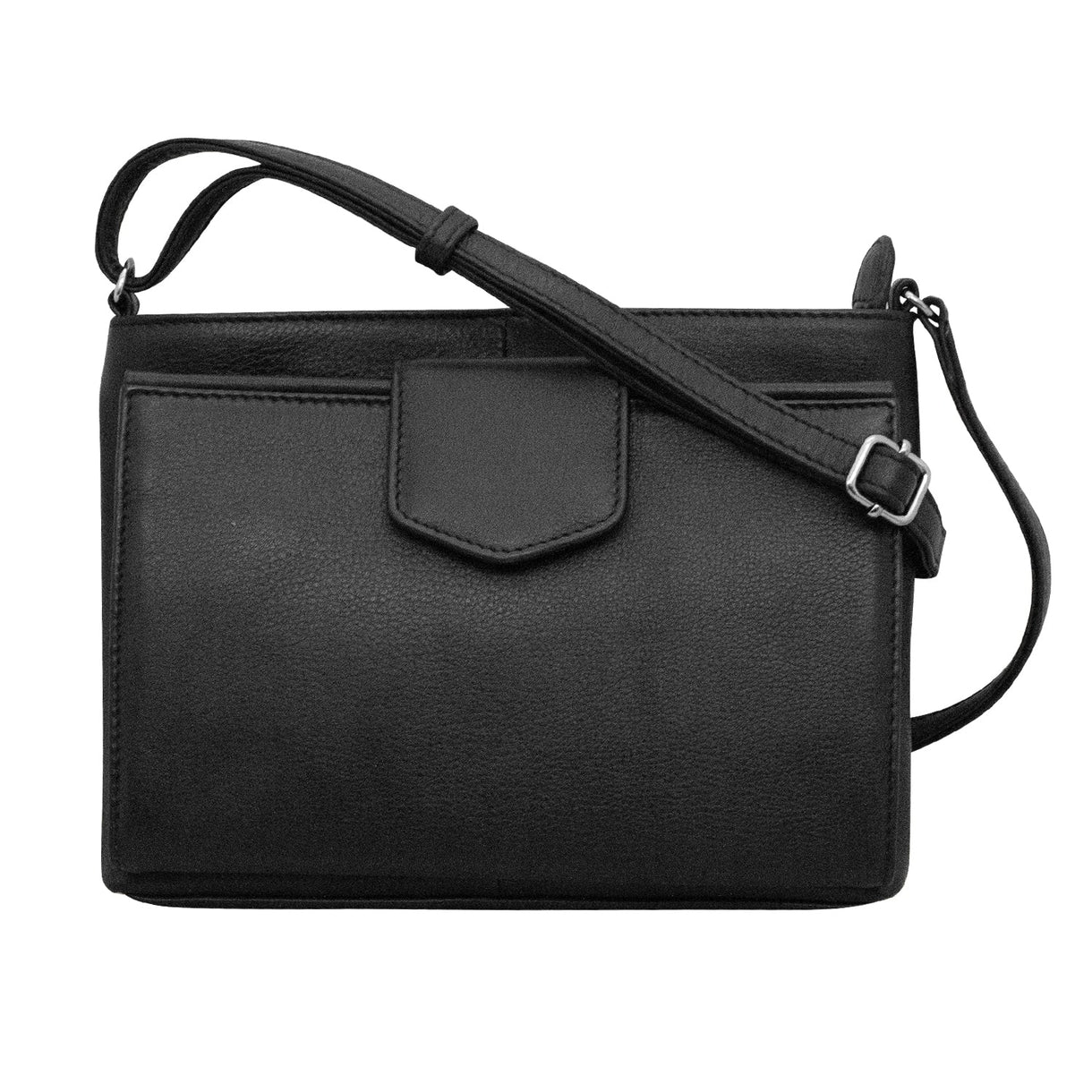 ili New York - POINTED TAB CROSSBODY ORGANIZER - 6592 - Black