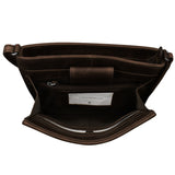 ili New York - POINTED TAB CROSSBODY ORGANIZER - 6592 - Chocolate