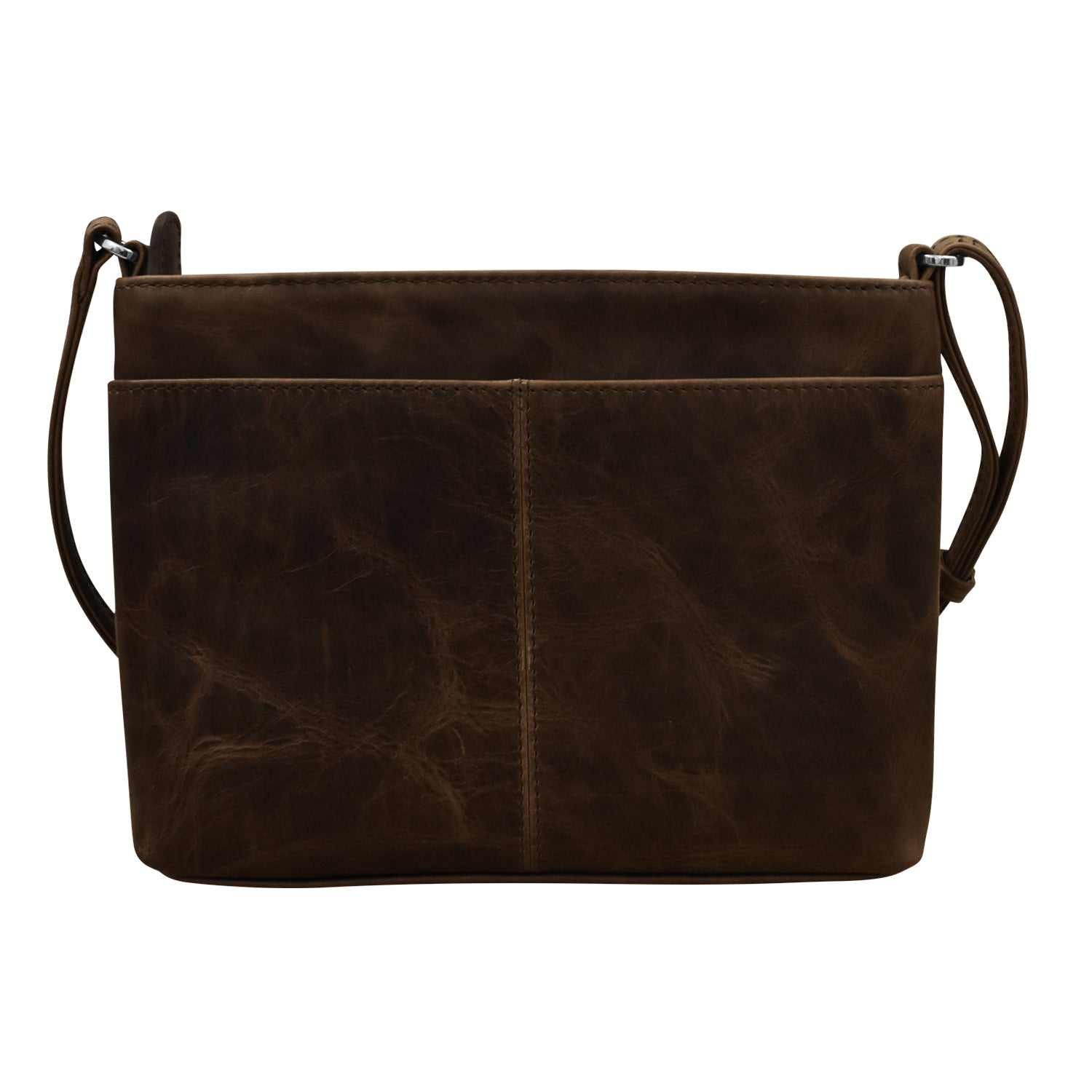 ili New York - POINTED TAB CROSSBODY ORGANIZER - 6592 - Chocolate