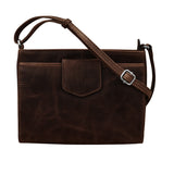 ili New York - POINTED TAB CROSSBODY ORGANIZER - 6592 - Chocolate