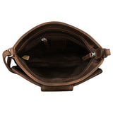 ili New York - POINTED TAB CROSSBODY ORGANIZER - 6592 - Rustic Brown