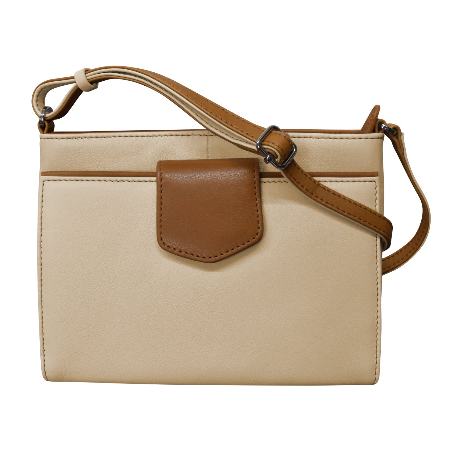 ili New York - POINTED TAB CROSSBODY ORGANIZER - 6592 - Stone