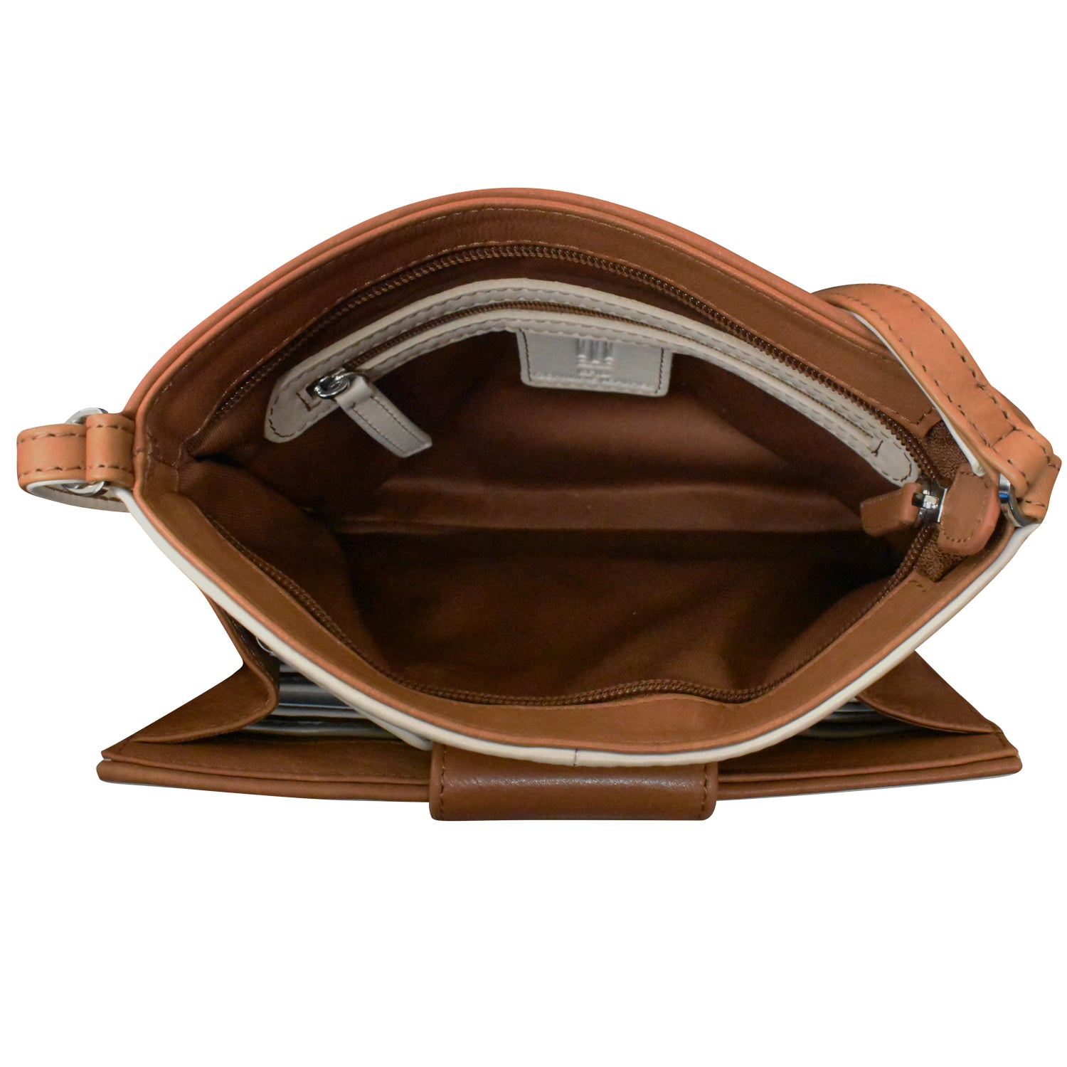 ili New York - POINTED TAB CROSSBODY ORGANIZER - 6592 - Stone