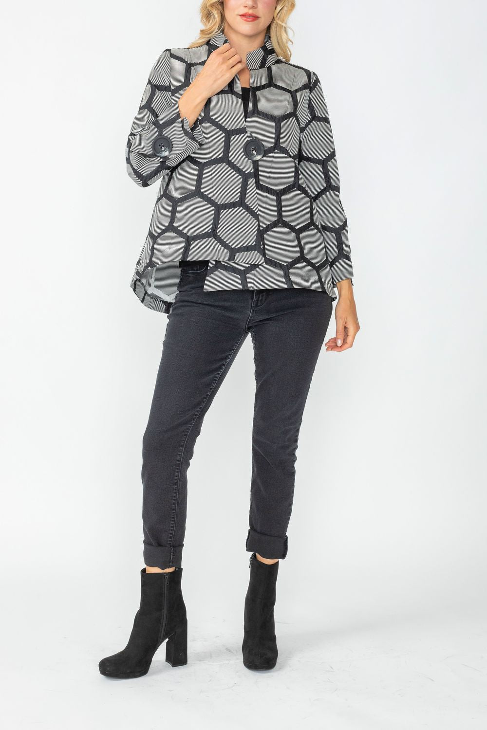 IC COLLECTION Jacket - 6628J - BLACK