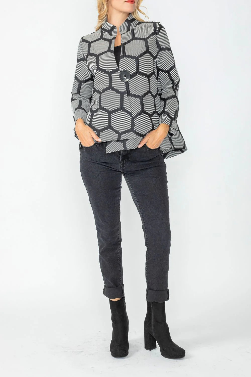IC COLLECTION Jacket - 6628J - BLACK