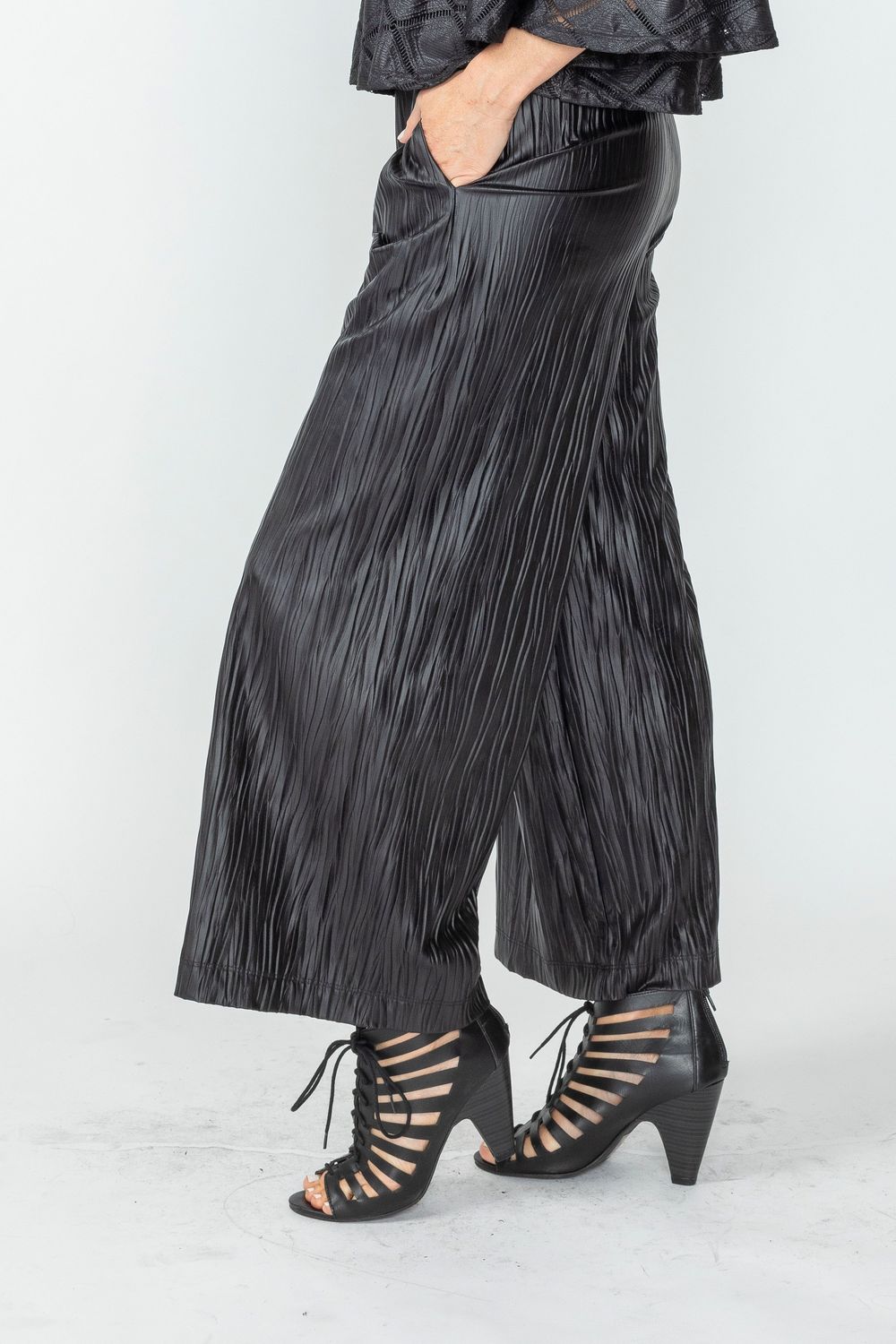IC COLLECTION Pants - 6632P - BLACK