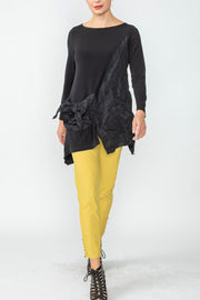 IC COLLECTION Top - 6641T - BLACK