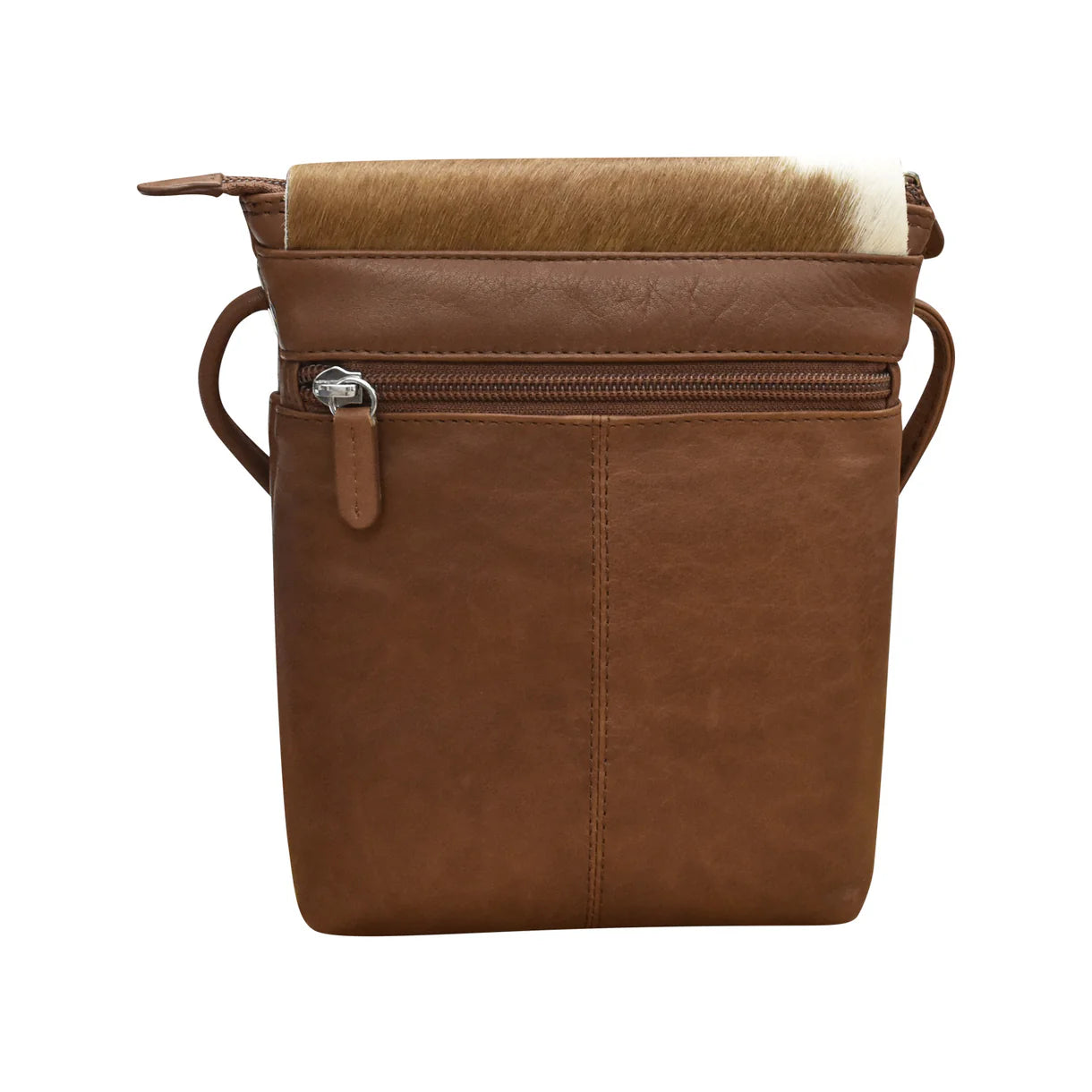 ili New York - SMALL CANADA FLAP BAG - 6647 - Toffee/Haircalf
