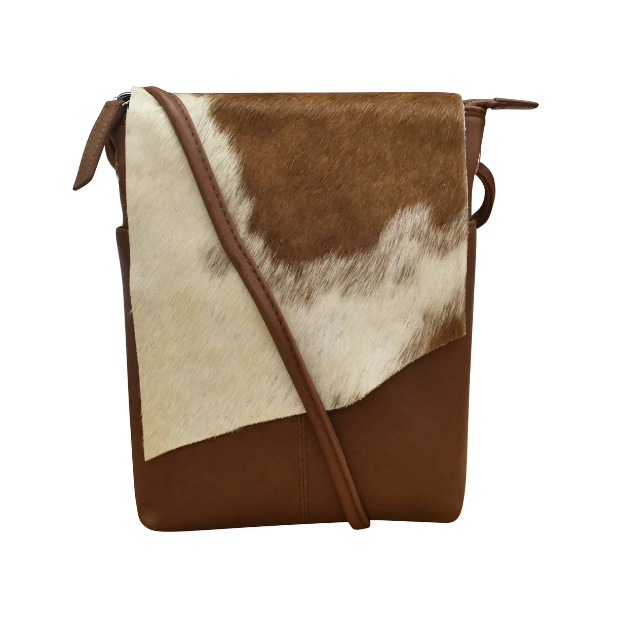 ili New York - SMALL CANADA FLAP BAG - 6647 - Toffee/Haircalf