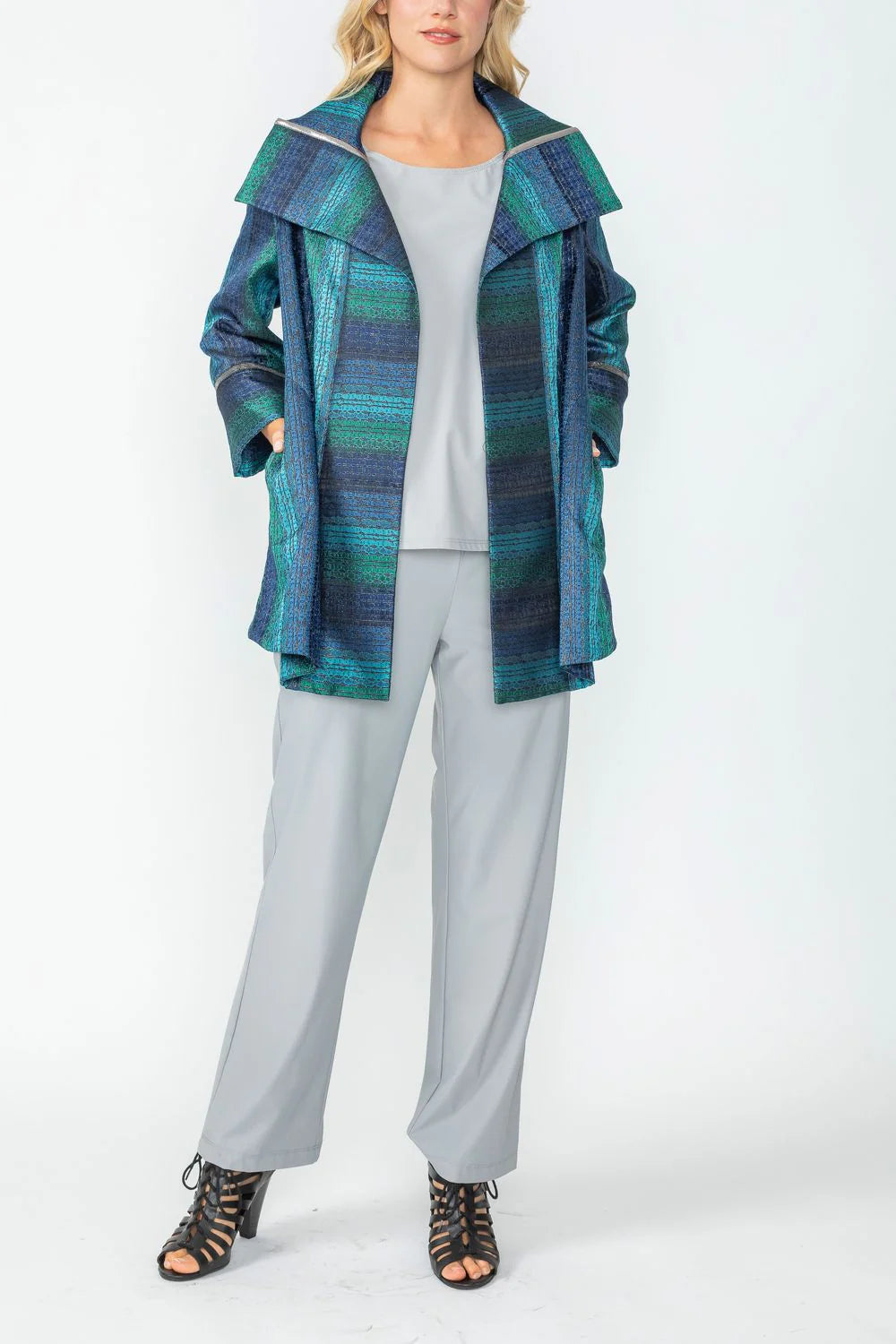 IC COLLECTION Jacket - 6651J - TEAL