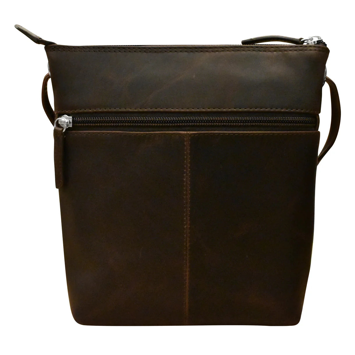 ili New York - ADJUSTABLE CROSSBODY MIDI SAC - 6661 - Chocolate Distressed Leather