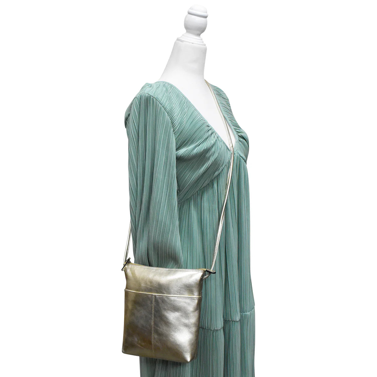 ili New York - ADJUSTABLE CROSSBODY MIDI SAC - 6661 - Light Gold
