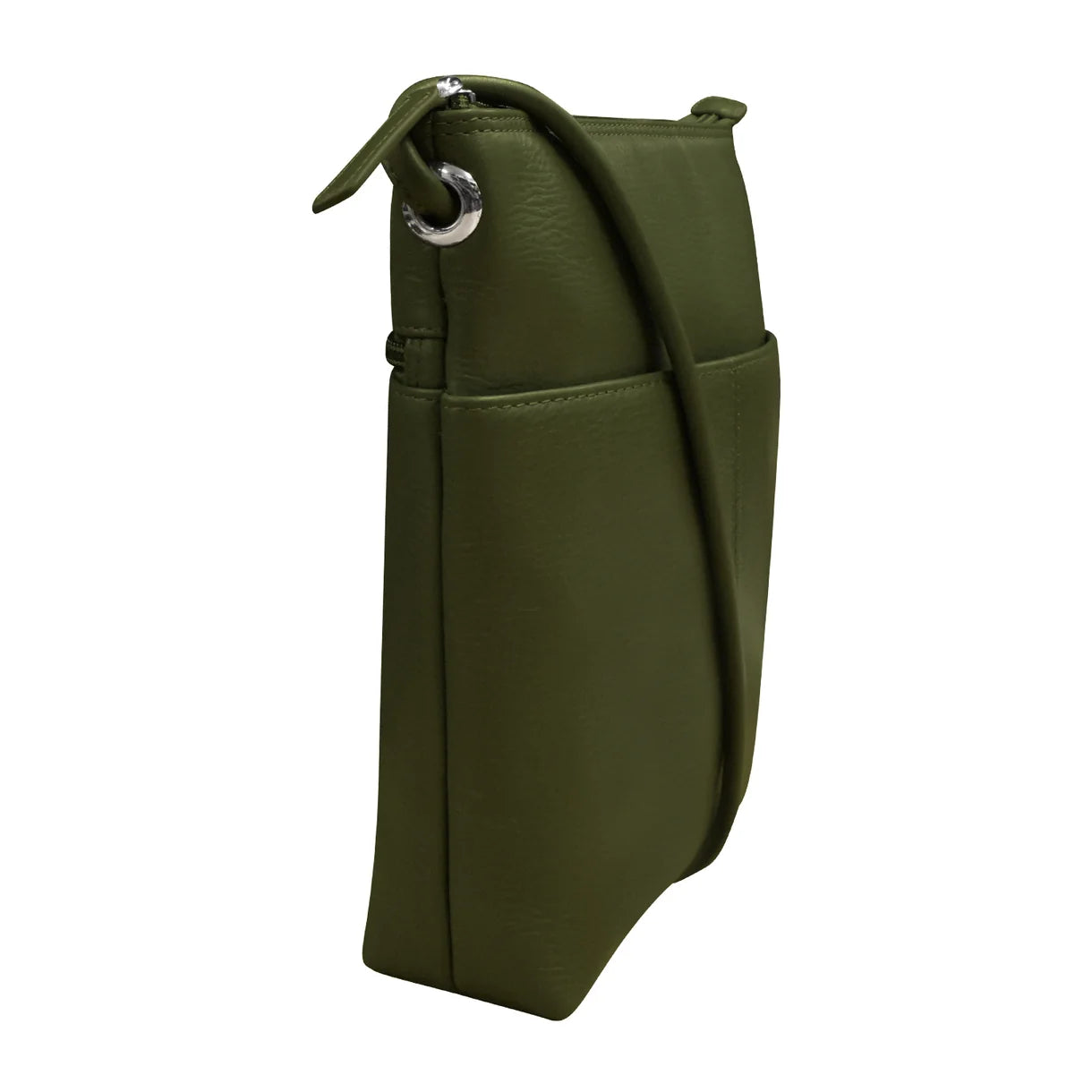 ili New York - ADJUSTABLE CROSSBODY MIDI SAC - 6661 - Pesto Green