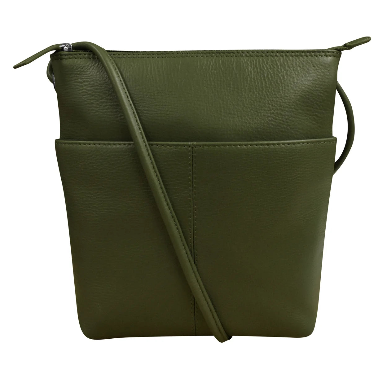 ili New York - ADJUSTABLE CROSSBODY MIDI SAC - 6661 - Pesto Green