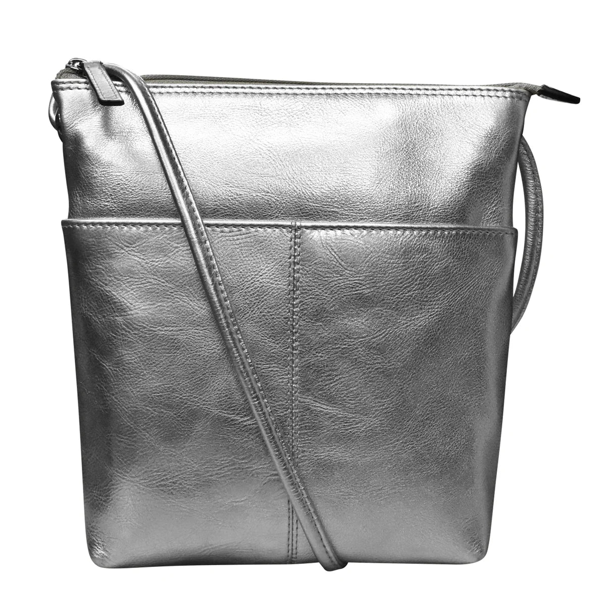 ili New York - ADJUSTABLE CROSSBODY MIDI SAC - 6661 - Silver