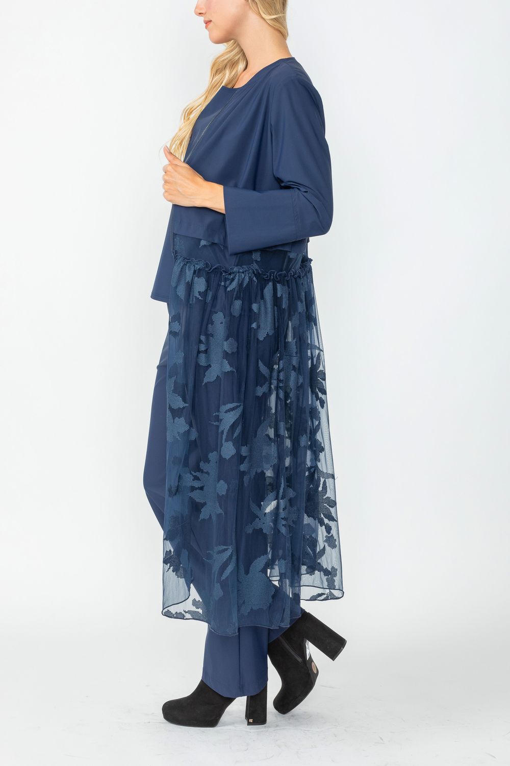 IC COLLECTION Dress - 6691D - NAVY