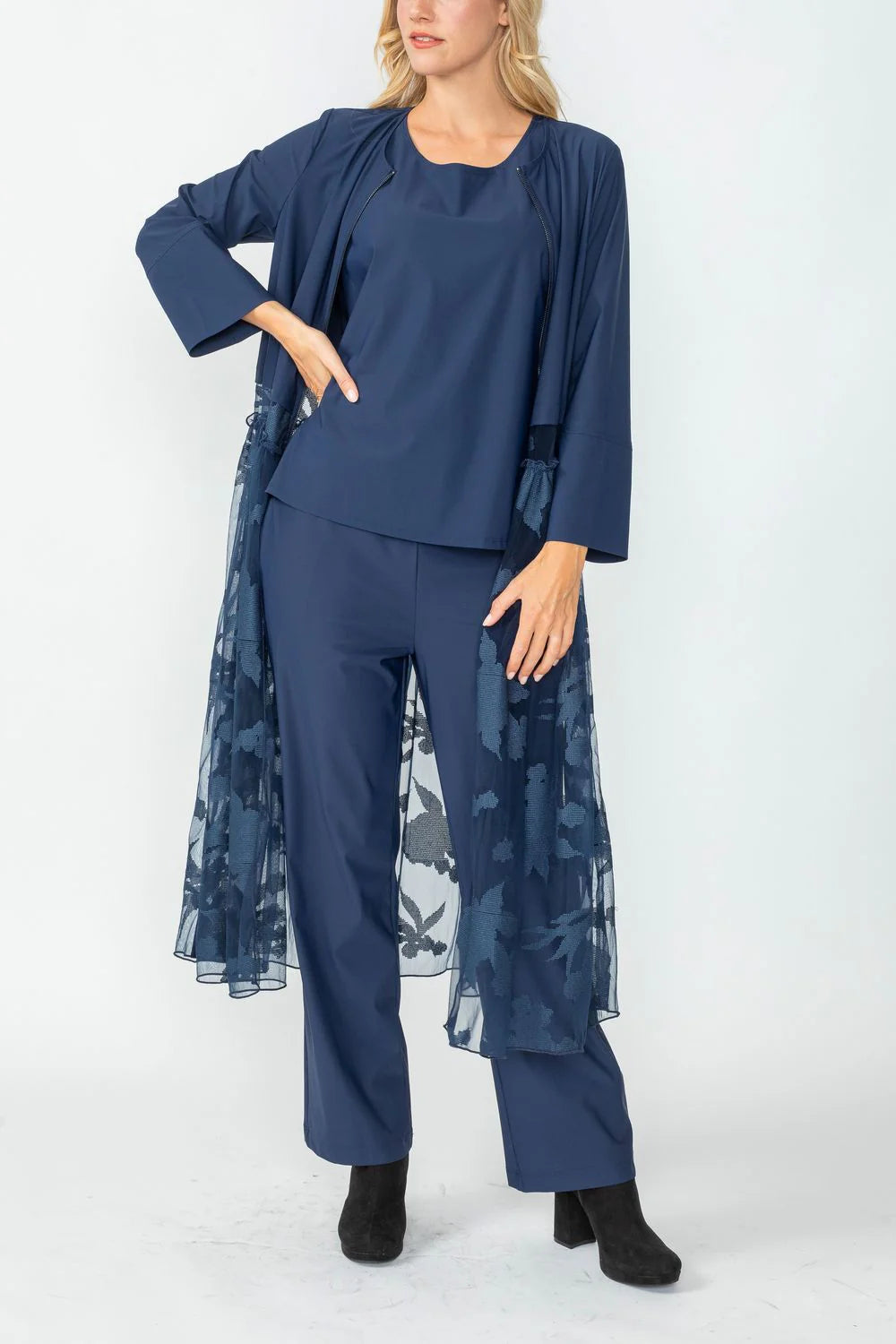 IC COLLECTION Dress - 6691D - NAVY