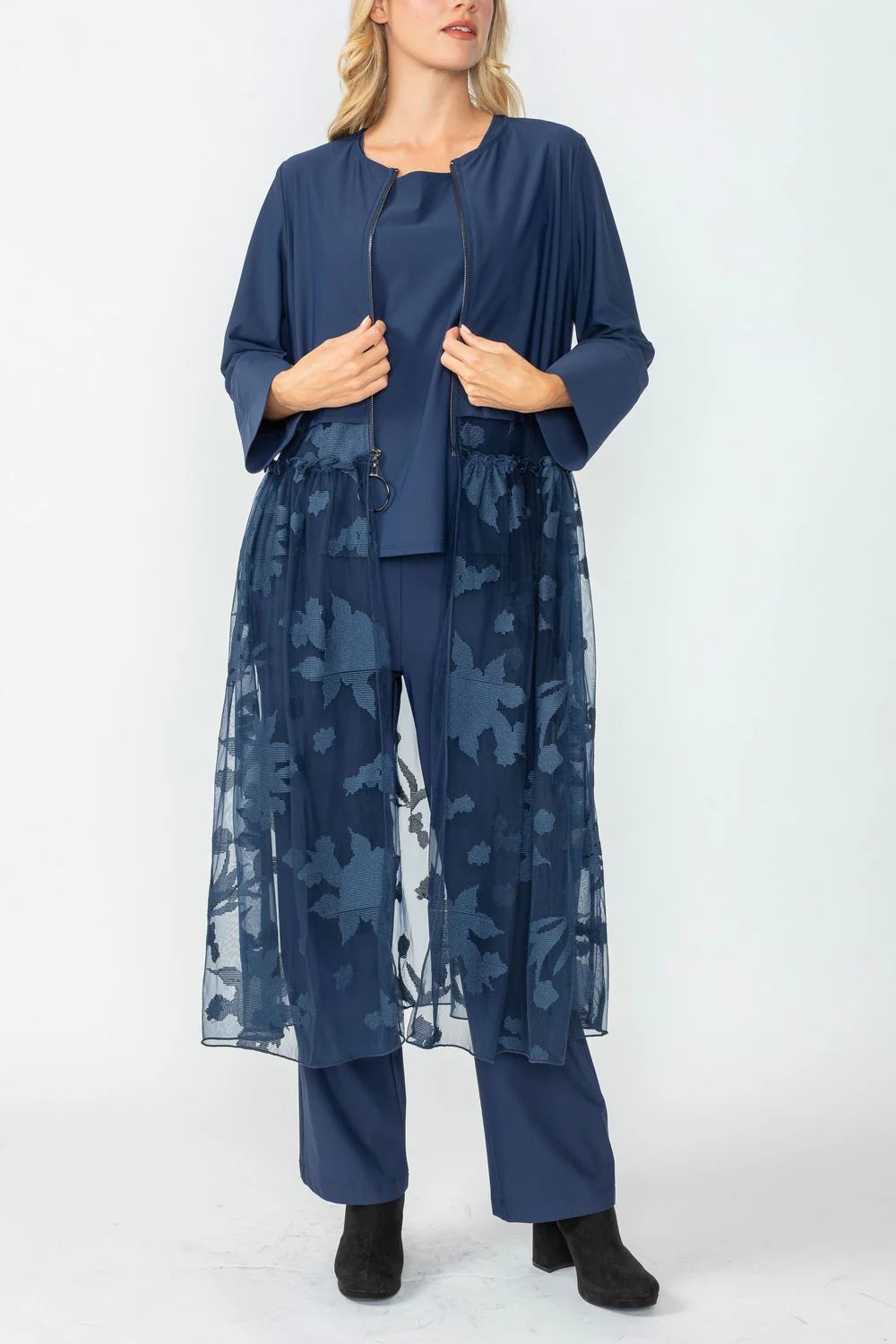 IC COLLECTION Dress - 6691D - NAVY