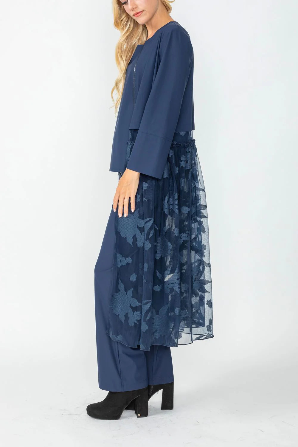 IC COLLECTION Dress - 6691D - NAVY