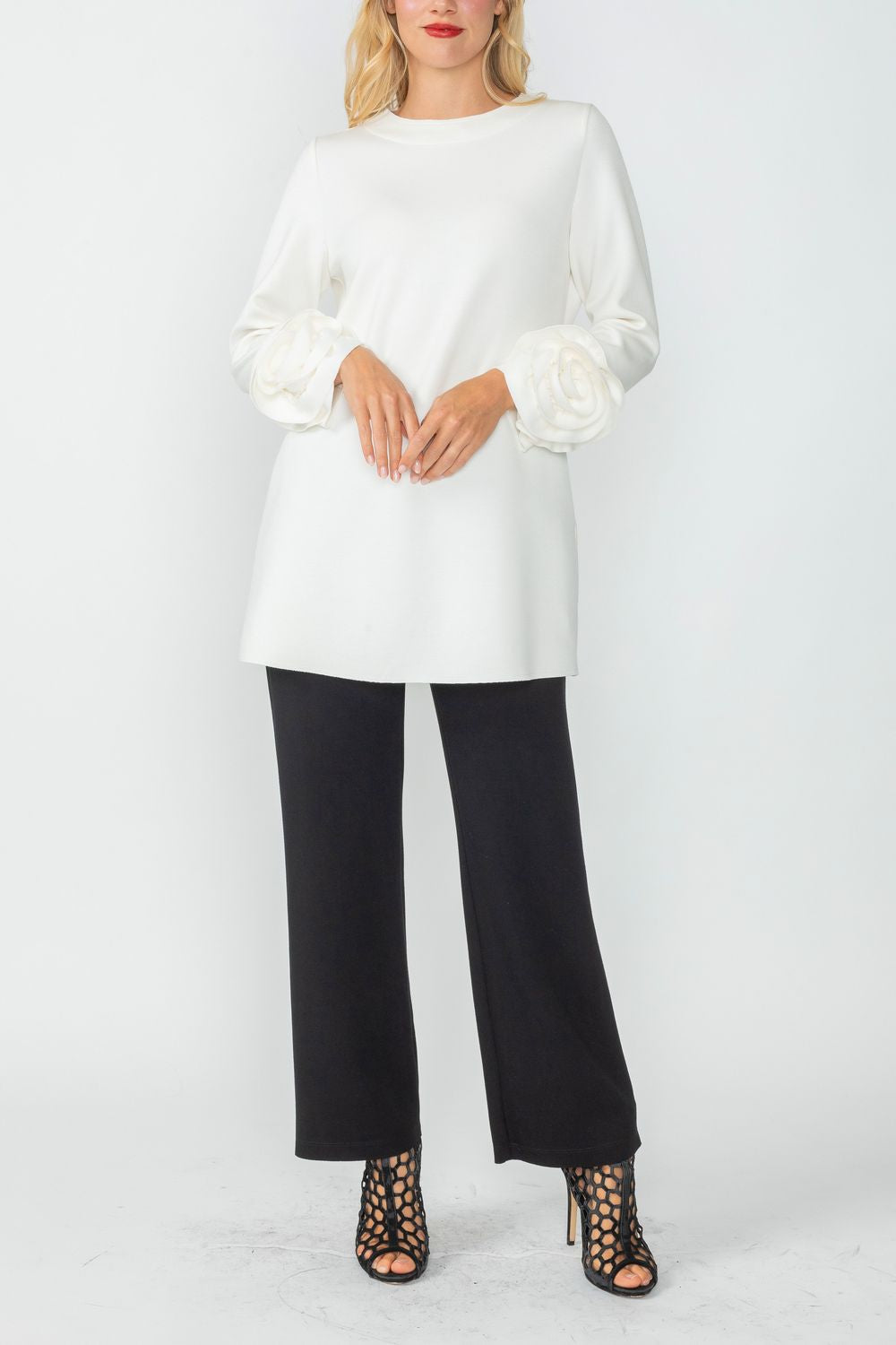 IC COLLECTION Top- 6698T- WHITE