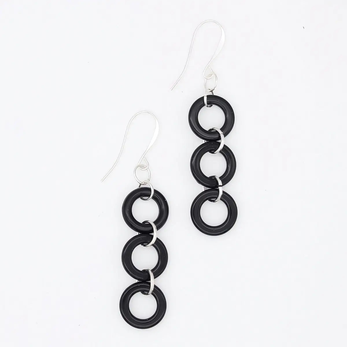 SYLCA Midnight Link Statement Earrings