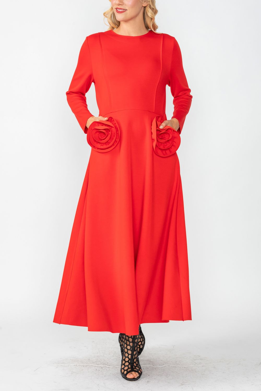 IC COLLECTION Dress - 6701D - RED