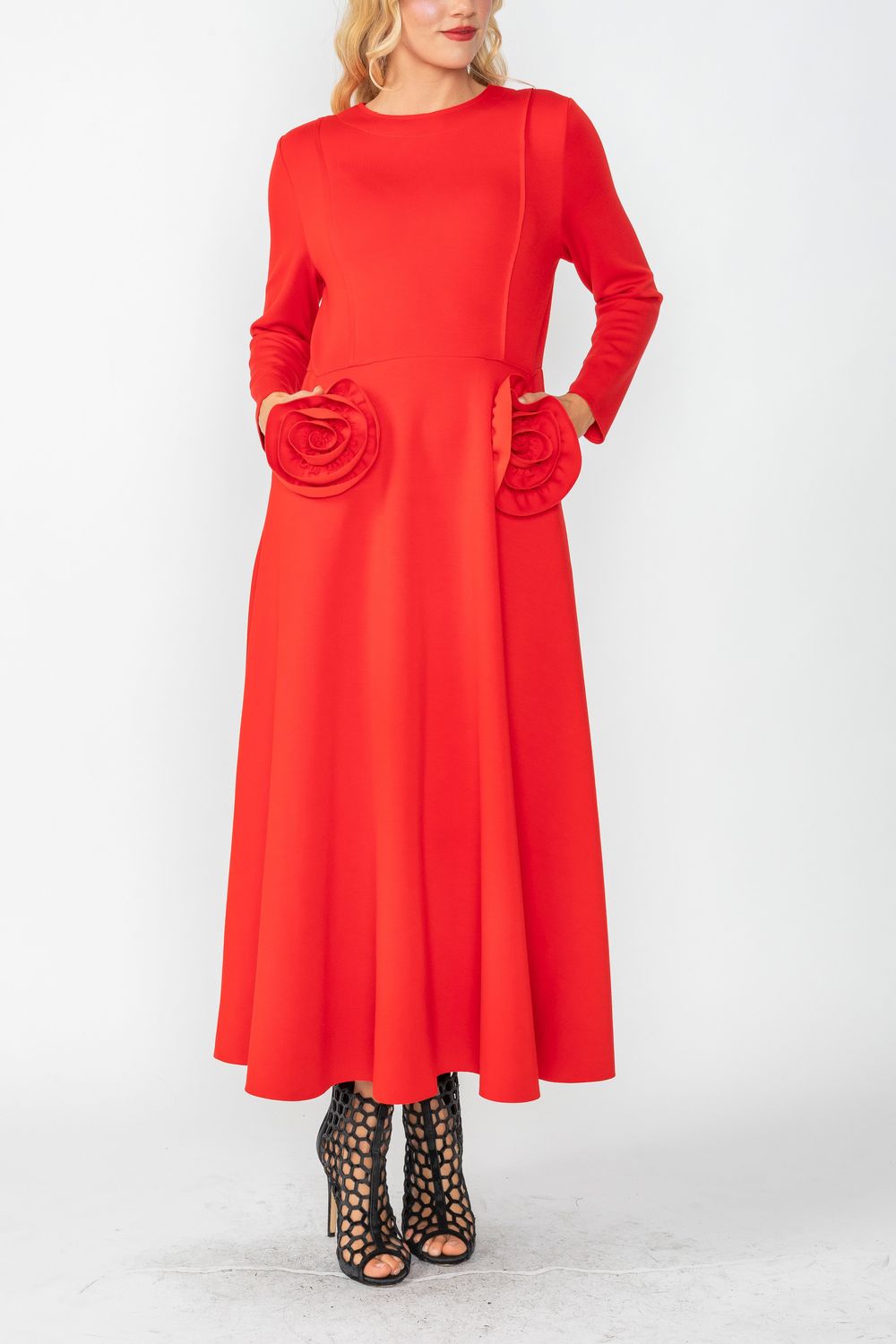 IC COLLECTION Dress - 6701D - RED
