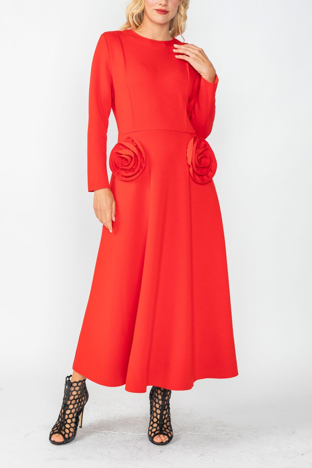 IC COLLECTION Dress - 6701D - RED