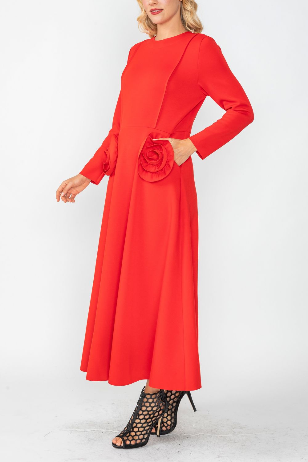 IC COLLECTION Dress - 6701D - RED