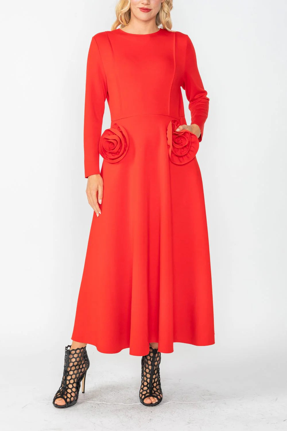 IC COLLECTION Dress - 6701D - RED