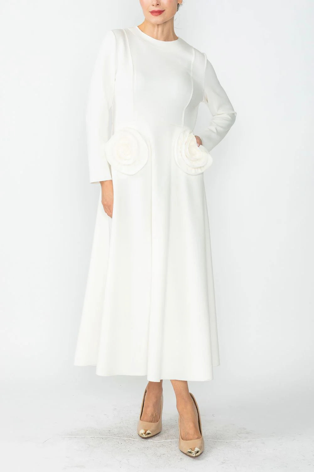 IC COLLECTION Dress - 6701D - WHITE