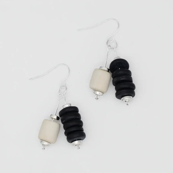 SYLCA Black Duel Drop Earring