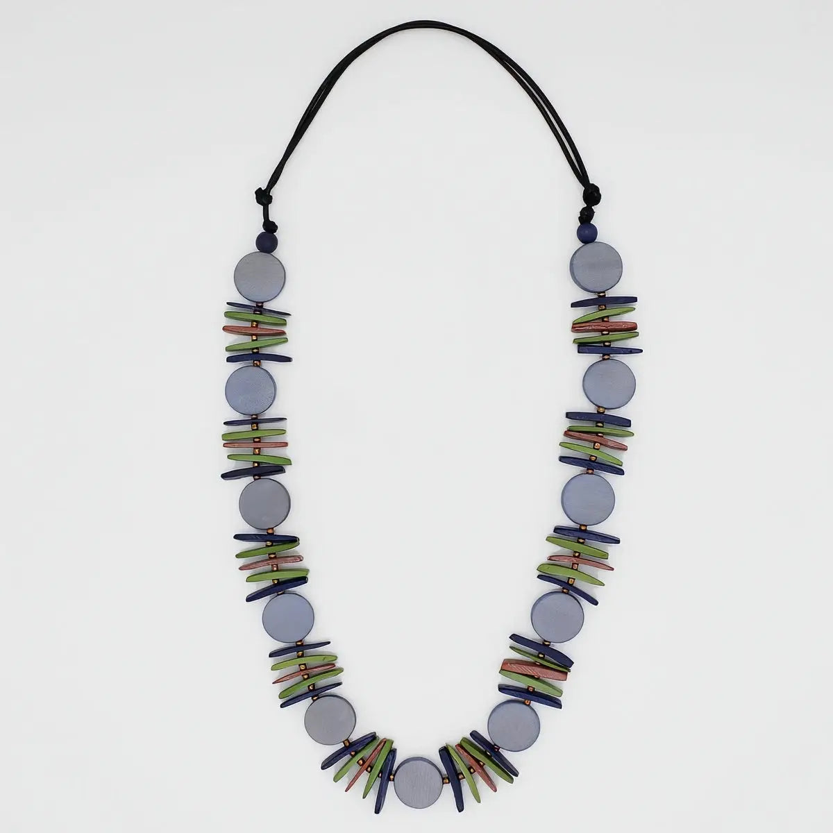 SYLCA Periwinkle Kaia Mixed Bead Statement Necklace