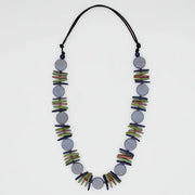 SYLCA Periwinkle Kaia Mixed Bead Statement Necklace