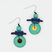 SYLCA  Assuta Teal Drop Earrings