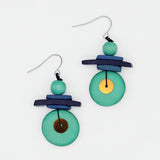 SYLCA  Assuta Teal Drop Earrings