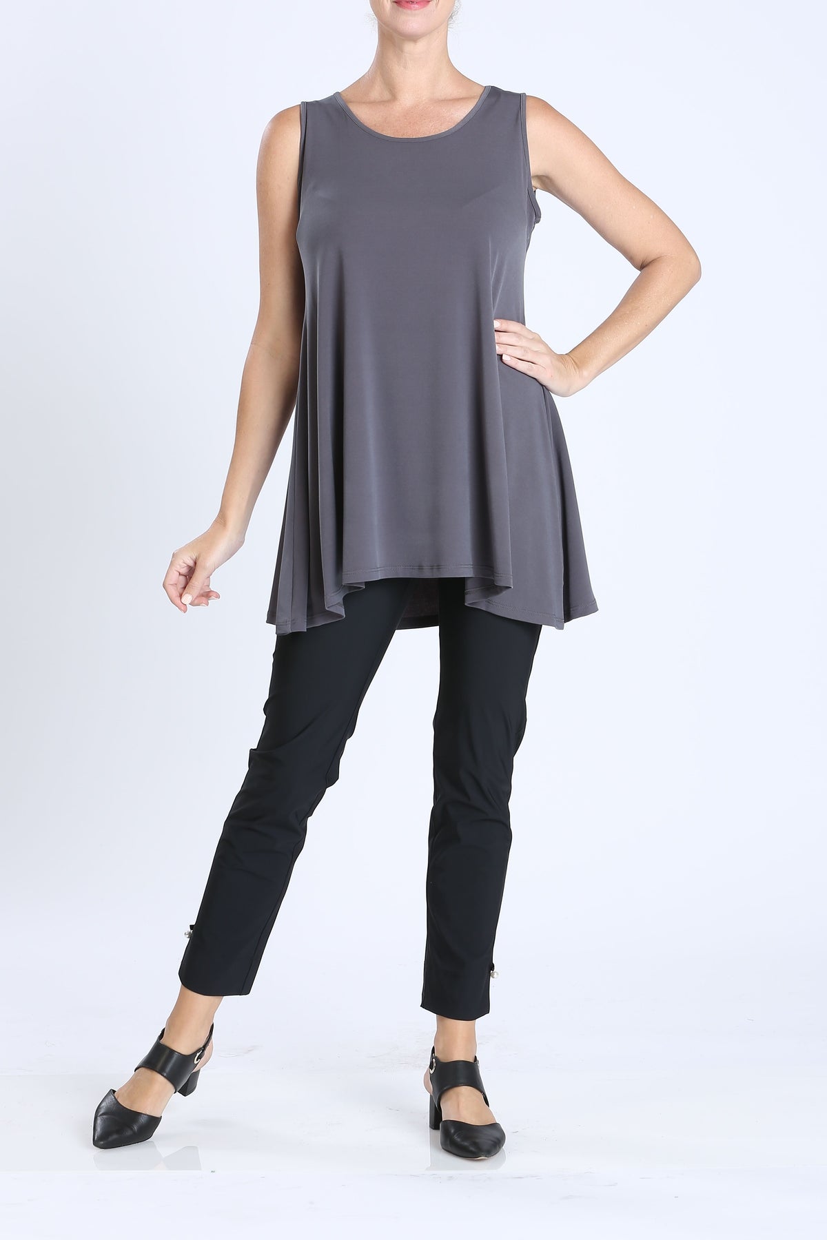 IC COLLECTION Top - 6822T - CHARCOAL