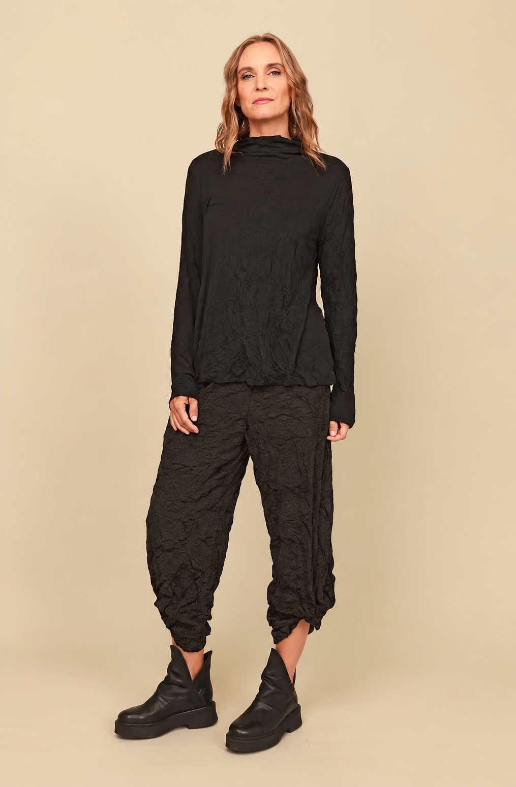 Chalet Recycled Crinkle Jersey Flowy Tilley Pant - C68355