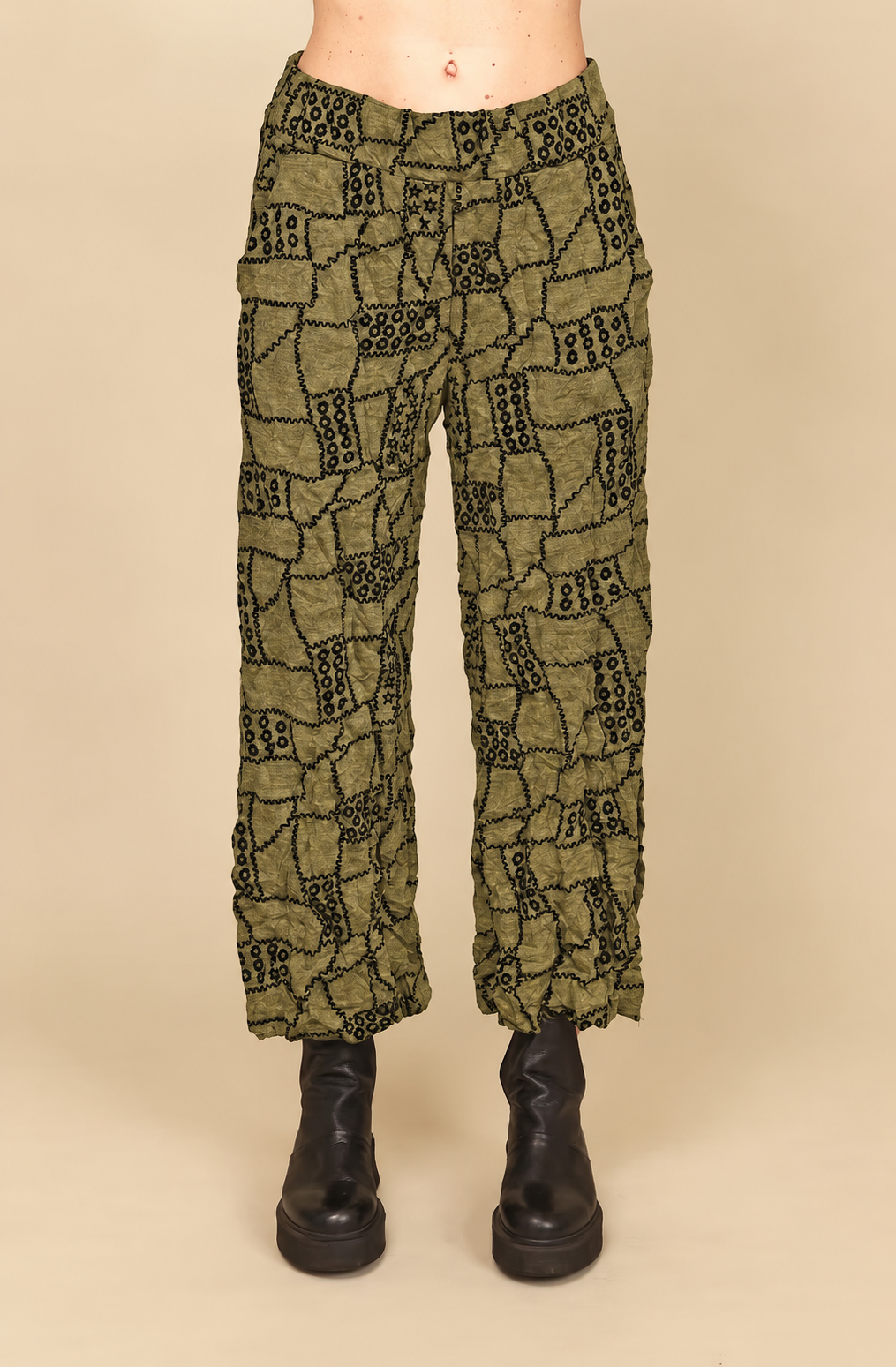 Chalet Recycled Crinkle Jersey Flowy Tilley Pant - C68355