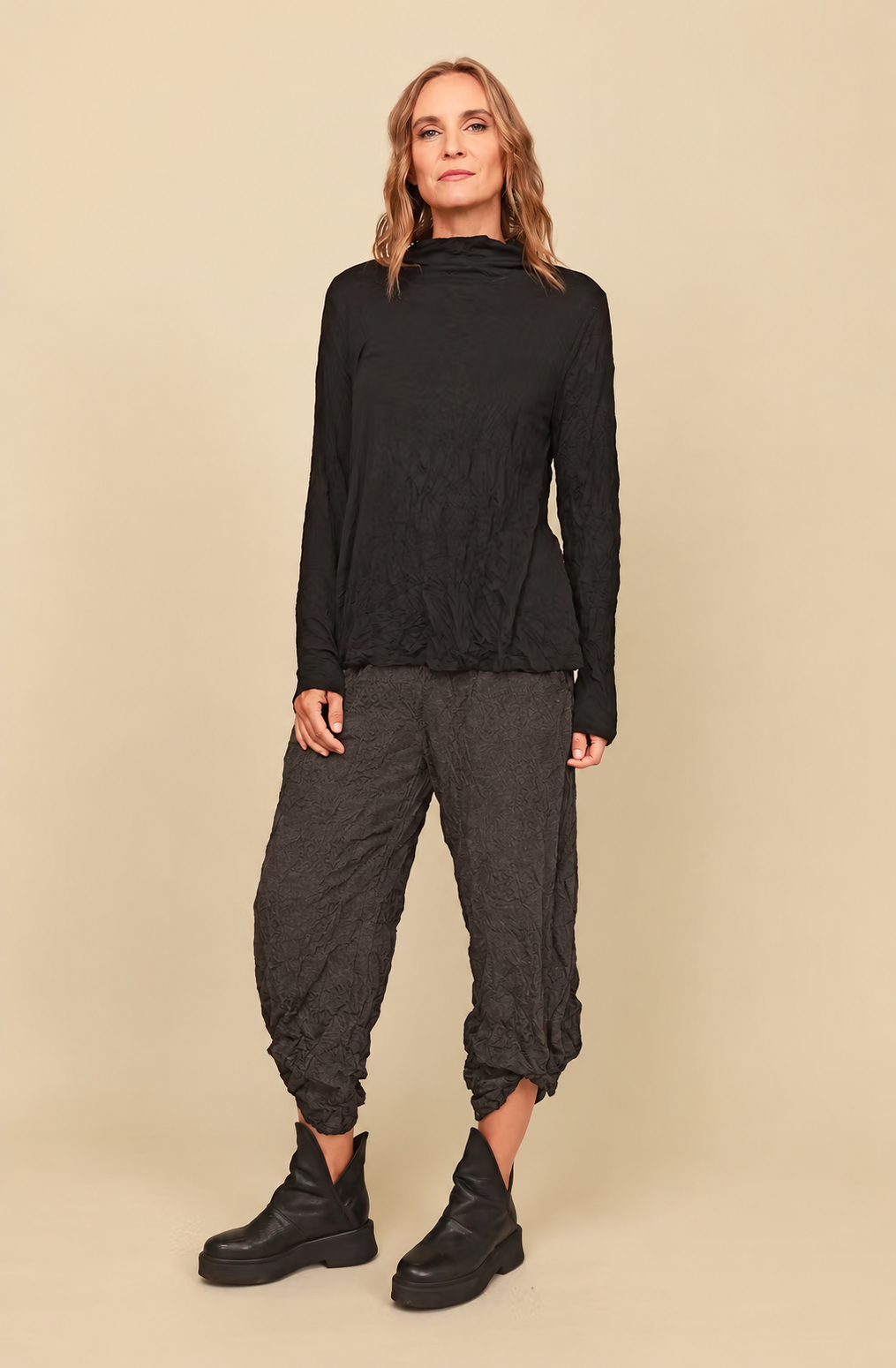 Chalet Recycled Crinkle Jersey Flowy Tilley Pant - C68355