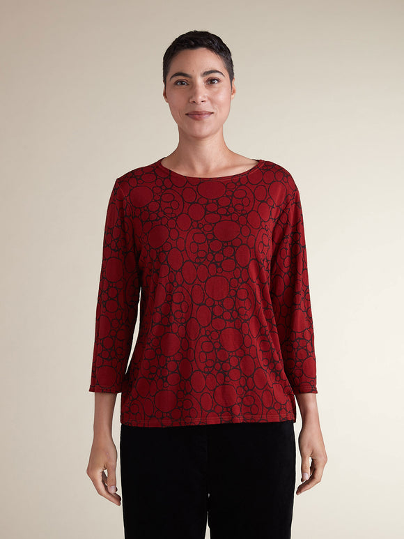 CUT LOOSE - Ring Jacquard Boatneck Top - 6845060