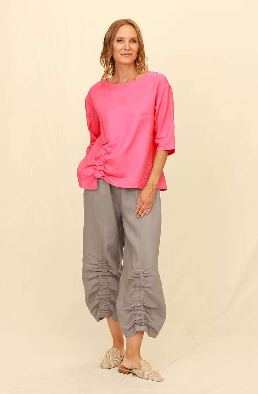 Chalet Minkie 3/4 Sleeve Linen Fresco Top - H72433