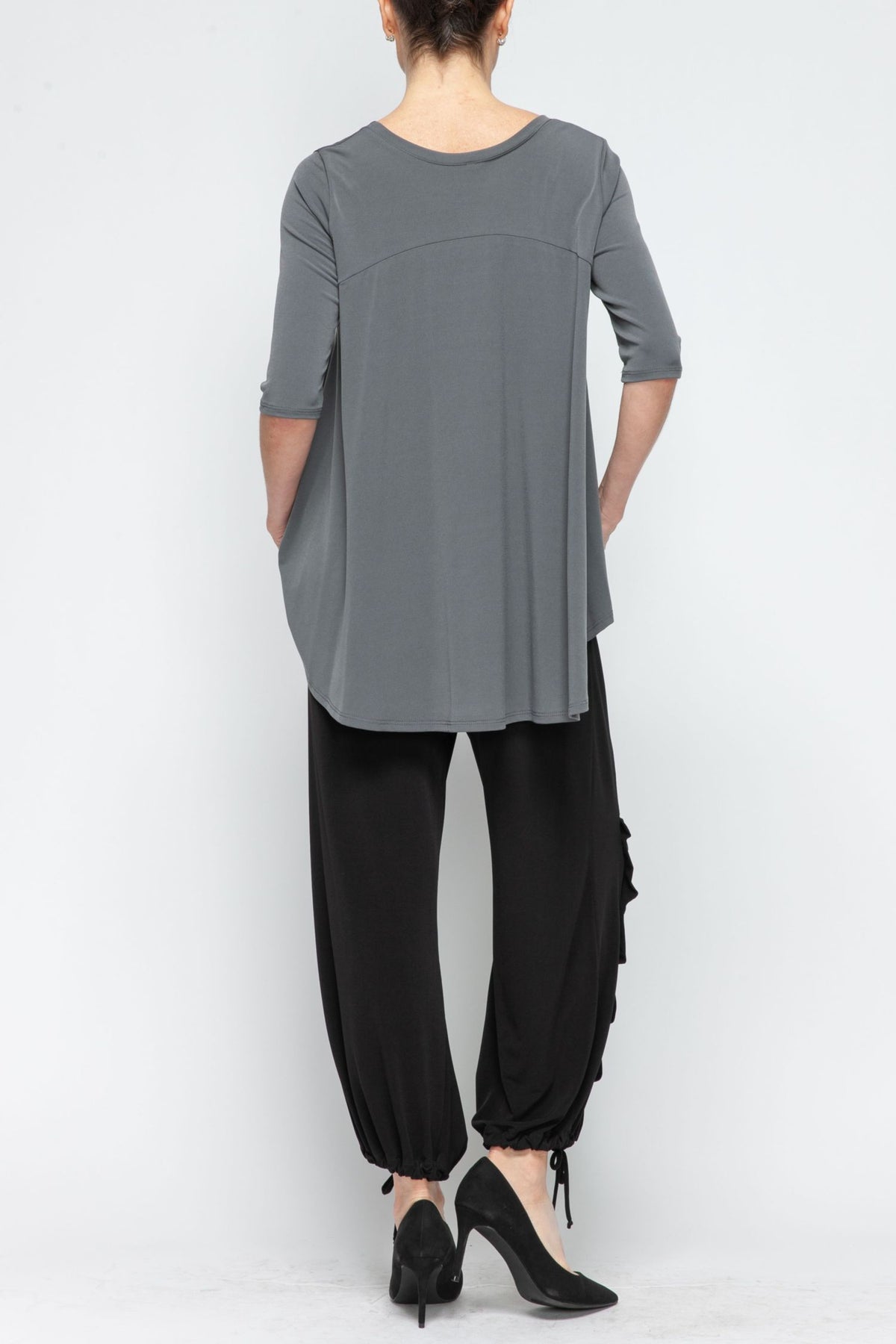 IC COLLECTION Top - 6899T - CHARCOAL