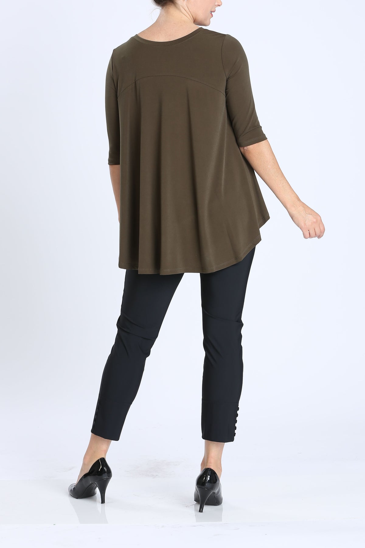IC COLLECTION Top - 6899T -  OLIVE