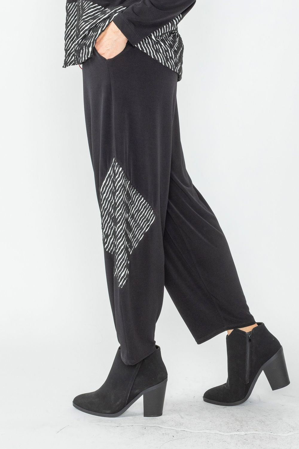 IC COLLECTION Pants - 6902P - BLACK