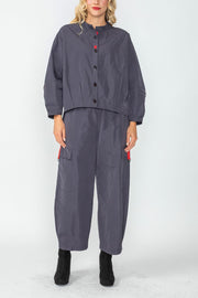 IC COLLECTION Blouse - 6906B - CHARCOAL